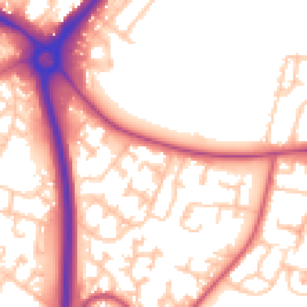 Daytime road noise heatmap for UB5 6EE