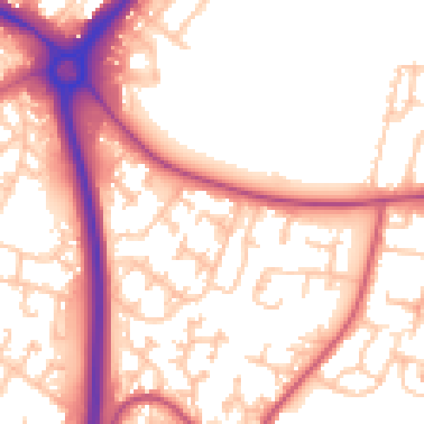 Daytime road noise heatmap for UB5 6EF