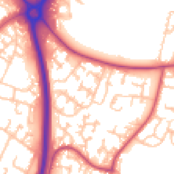 Daytime road noise heatmap for UB5 6EJ