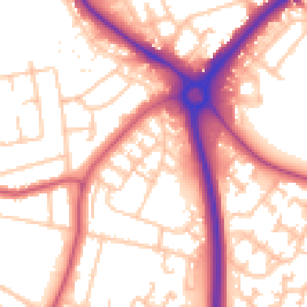 Daytime road noise heatmap for UB5 6HY