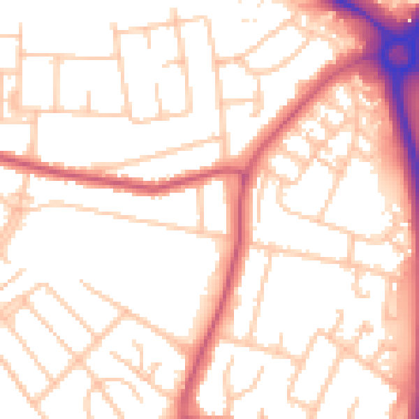 Daytime road noise heatmap for UB5 6LH