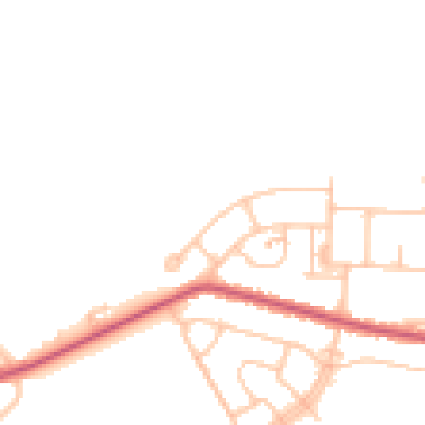 Daytime road noise heatmap for UB5 6PU
