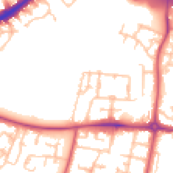 Daytime road noise heatmap for UB5 6SP