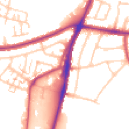 Daytime road noise heatmap for UB6 0AJ