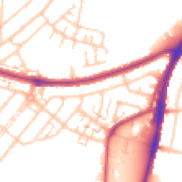 Daytime road noise heatmap for UB6 0BS