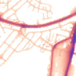 Daytime road noise heatmap for UB6 0BZ