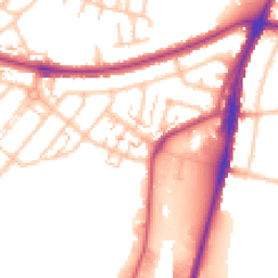 Daytime road noise heatmap for UB6 0DE