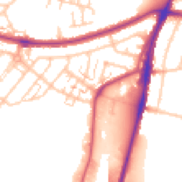 Daytime road noise heatmap for UB6 0DG