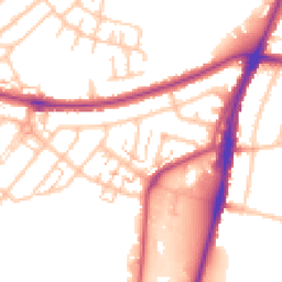 Daytime road noise heatmap for UB6 0DH