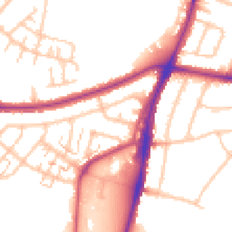 Daytime road noise heatmap for UB6 0DJ