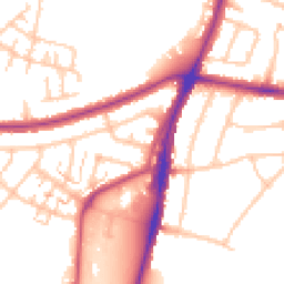 Daytime road noise heatmap for UB6 0DL