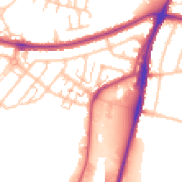 Daytime road noise heatmap for UB6 0DQ