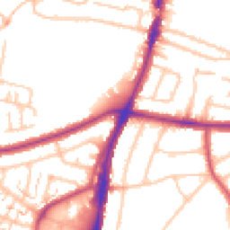 Daytime road noise heatmap for UB6 0DR