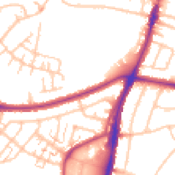 Daytime road noise heatmap for UB6 0EG