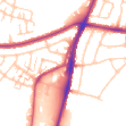 Daytime road noise heatmap for UB6 0EP