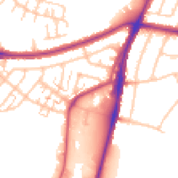 Daytime road noise heatmap for UB6 0ER