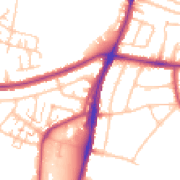 Daytime road noise heatmap for UB6 0EW