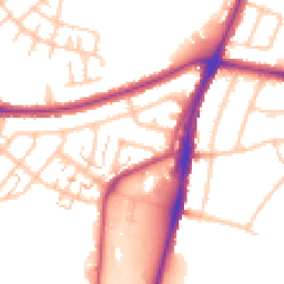 Daytime road noise heatmap for UB6 0EY