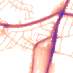 Daytime road noise heatmap for UB6 0EZ