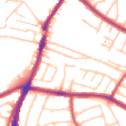 Daytime road noise heatmap for UB6 0FB