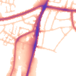Daytime road noise heatmap for UB6 0HH