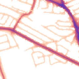 Daytime road noise heatmap for UB6 0NG