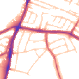 Daytime road noise heatmap for UB6 0PH