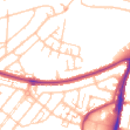 Daytime road noise heatmap for UB6 0SQ