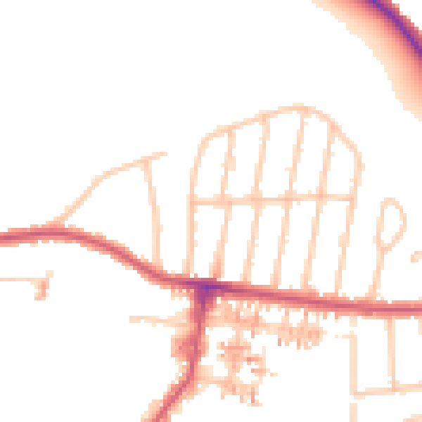 Daytime road noise heatmap for UB6 7BT