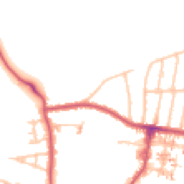 Daytime road noise heatmap for UB6 7HY