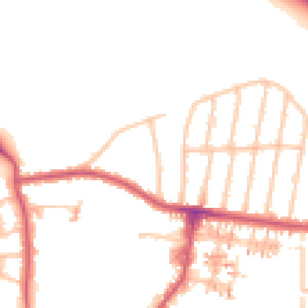 Daytime road noise heatmap for UB6 7JA