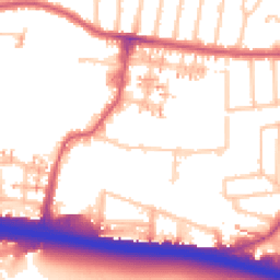 Daytime road noise heatmap for UB6 7JD