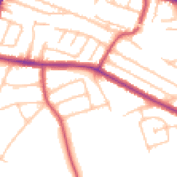Daytime road noise heatmap for UB6 7QU