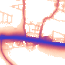 Daytime road noise heatmap for UB6 8AQ