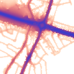 Daytime road noise heatmap for UB6 8AS