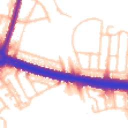 Daytime road noise heatmap for UB6 8BJ