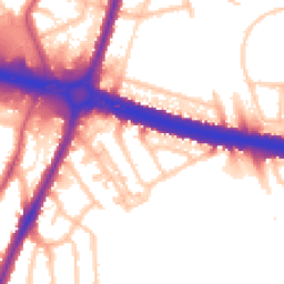Daytime road noise heatmap for UB6 8HE