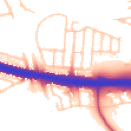 Daytime road noise heatmap for UB6 8HX