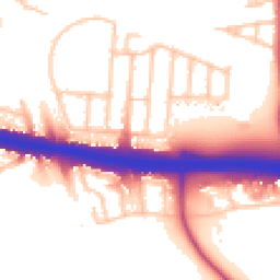 Daytime road noise heatmap for UB6 8JR