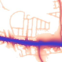 Daytime road noise heatmap for UB6 8LJ