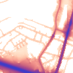 Daytime road noise heatmap for UB6 8NY