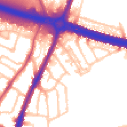 Daytime road noise heatmap for UB6 8RJ