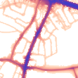 Daytime road noise heatmap for UB6 8RW