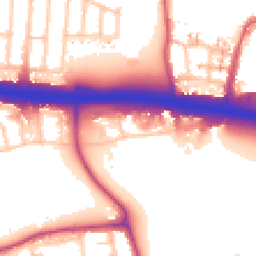 Daytime road noise heatmap for UB6 8TZ