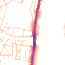 Daytime road noise heatmap for UB6 9AY