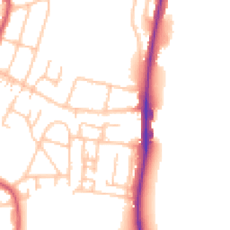 Daytime road noise heatmap for UB6 9DA