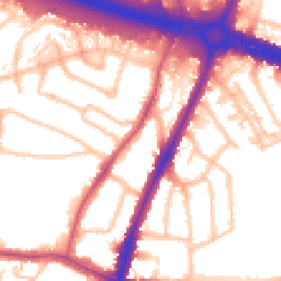 Daytime road noise heatmap for UB6 9JY