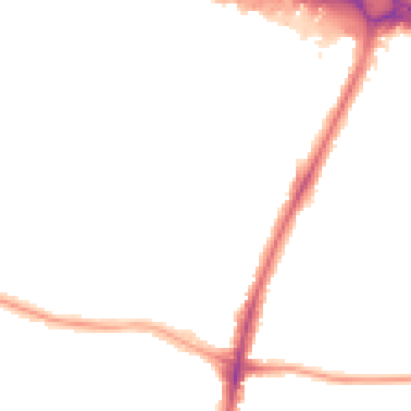 Night-time road noise heatmap for UB6 9LB