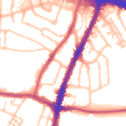 Daytime road noise heatmap for UB6 9LS