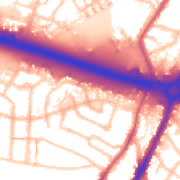 Daytime road noise heatmap for UB6 9NU